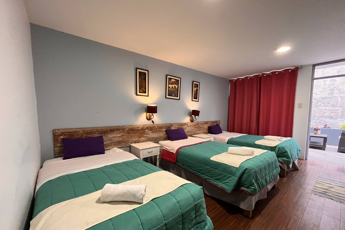 Classic Triple Room, 3 Single Beds | Blackout curtains, free WiFi, bed sheets