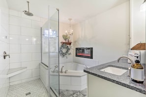 Hair dryer, towels