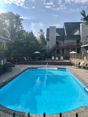 Apartment, 1 Bedroom, Patio, Garden View | Pool | Outdoor pool - Slope-side Studio Bliss Ski-in Ski-out, Renovated At Blue, Hot Tub, Fast Wi-fi (The Blue Mountains)