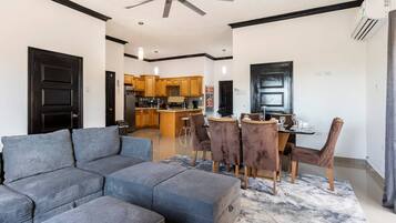 Apartment, 2 Bedrooms, Terrace, City View | Living area