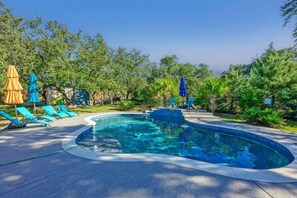 A heated pool - Stylish Ranch House | Renovated Interior + Backyard Pool Oasis (Dripping Springs)
