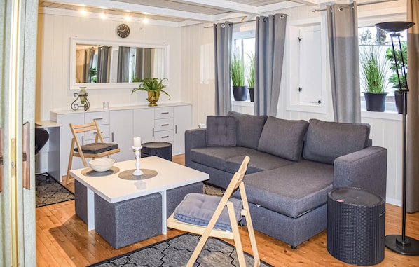 Een televisie en een open haard