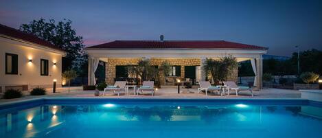 A heated pool