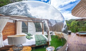 Chambre luxueuse, 1 grand lit, vue sur la montagne | Literie de qualité, literie fournie