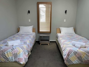 2 bedrooms, iron/ironing board, travel cot, WiFi