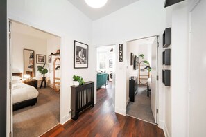 2 bedrooms, desk, iron/ironing board, travel crib