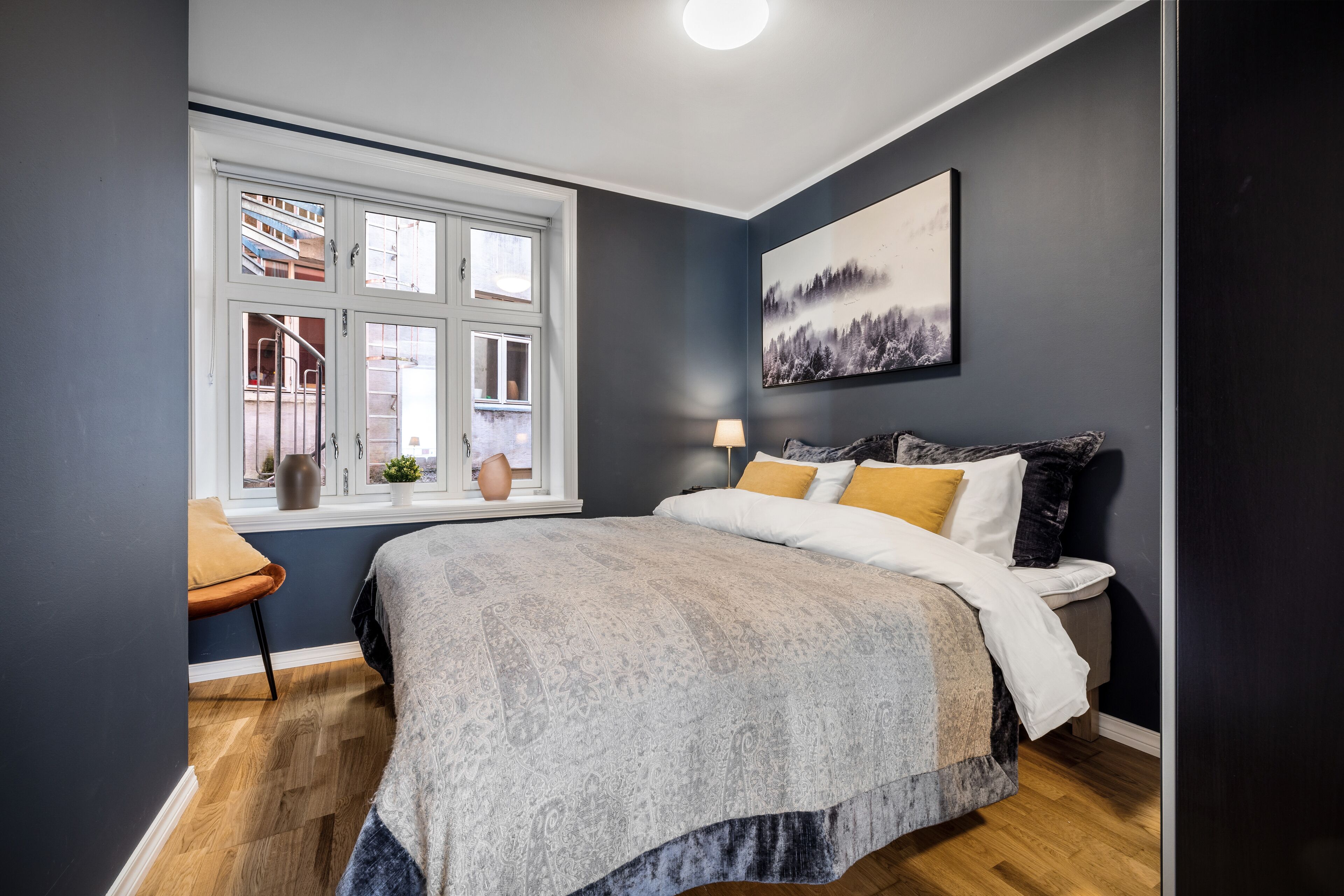 Individually decorated, individually furnished, iron/ironing board