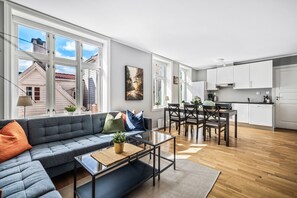 Kaupunkihuoneisto, 3 makuuhuonetta | Oleskelualue | Älytelevisio, lämmitetyt lattiat