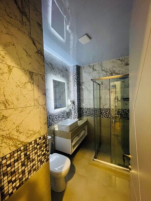 Shower, hair dryer, bathrobes, slippers - DADIANI Inn (Zugdidi)