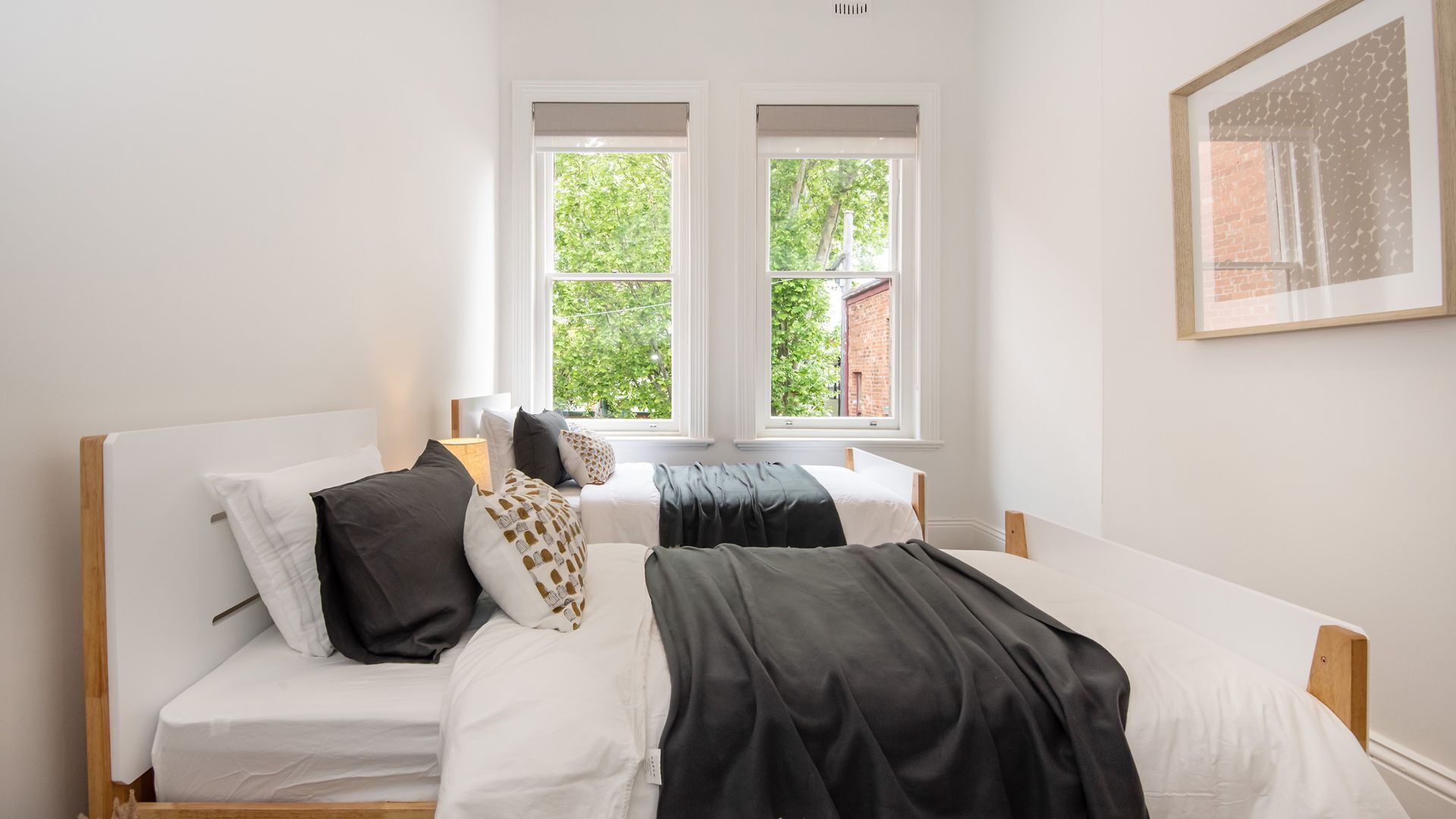 2 bedrooms, desk, iron/ironing board, travel cot