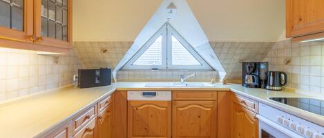 Fridge, oven, stovetop, dishwasher