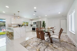 dining area and kitchen