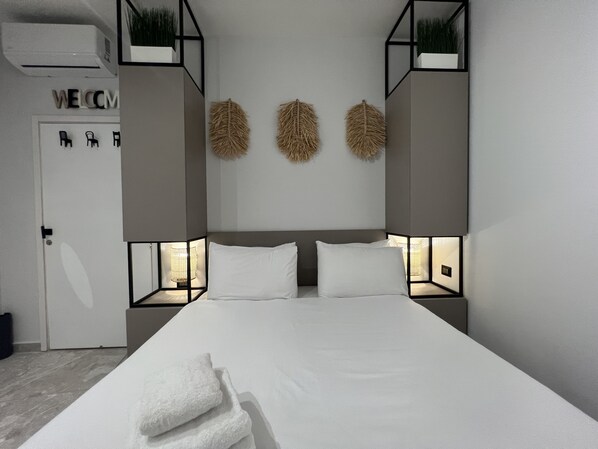 Suite Familiale, balcon, vue mer | Draps en coton égyptien, literie de qualité supérieure