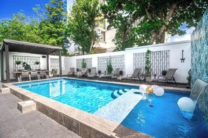 Outdoor pool, a heated pool