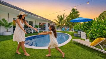 Outdoor pool, a heated pool