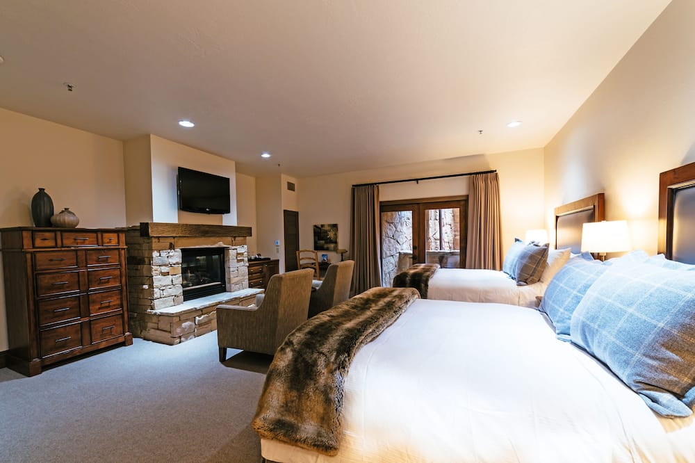 Deluxe Two Queen Room With Fireplace Hotel Room by RedAwning
