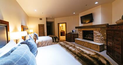 Deluxe Two Queen Room With Fireplace Hotel Room by RedAwning