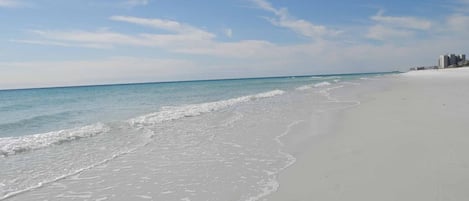 在海滩
