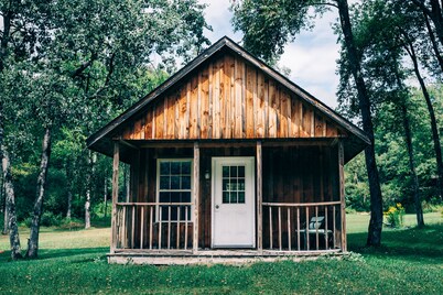 One room cabin with bathroom