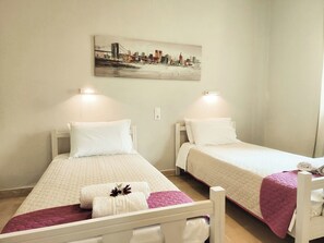 2 bedrooms, in-room safe, soundproofing, iron/ironing board