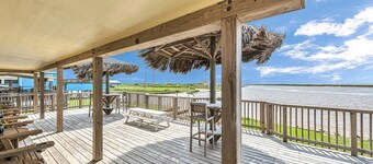 Come watch the dolphins off our NEW fishing pier