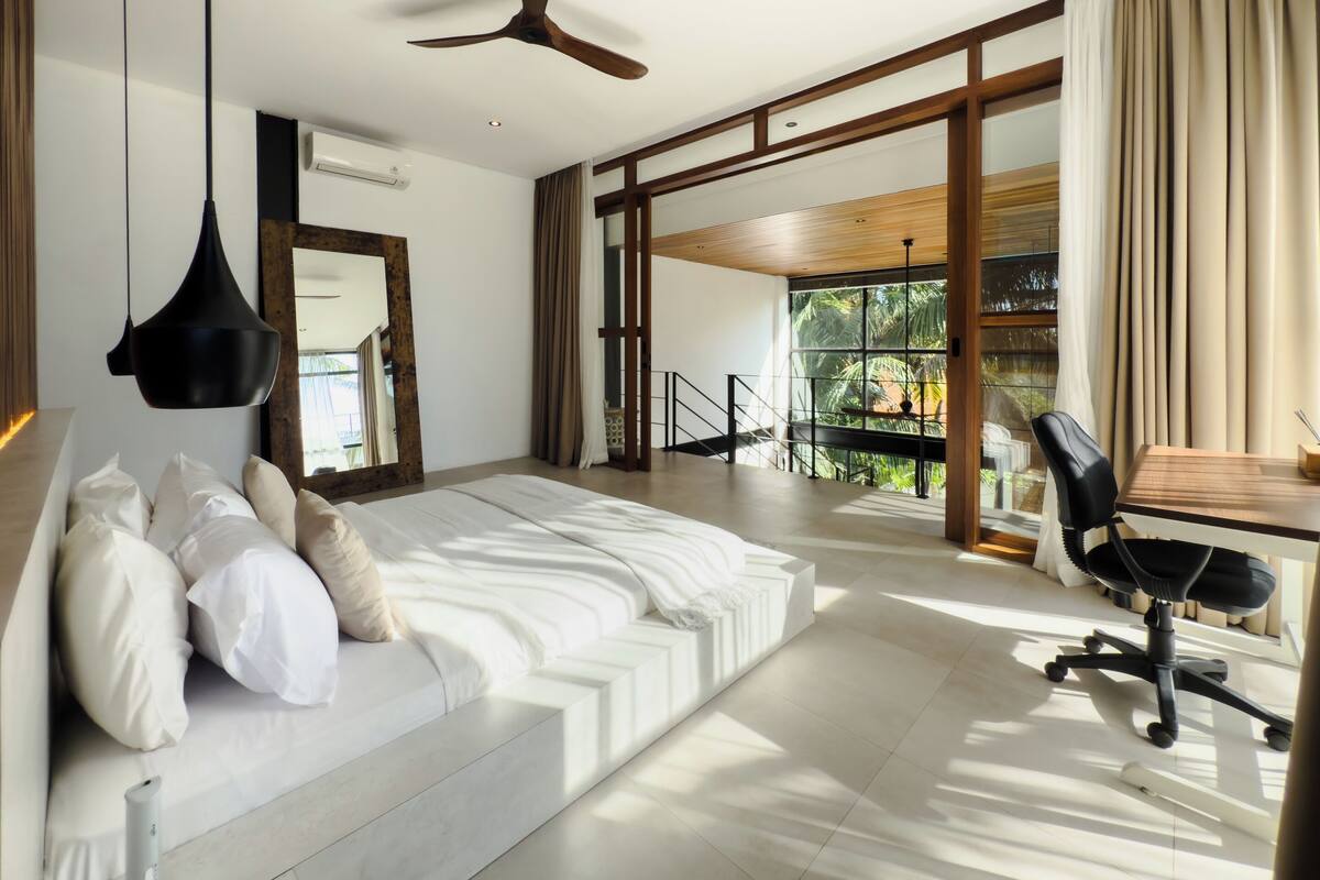 Deluxe villa, 2 slaapkamers | Lakens van Egyptisch katoen, luxe beddengoed, donsdekens