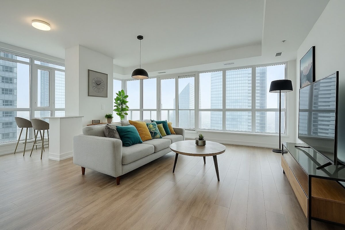 Panoramic Apartment, 3 Bedrooms, Balcony | Living area