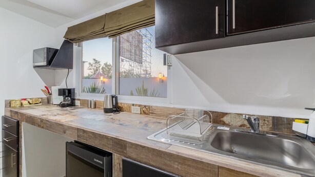Loft panorâmico | Cozinha privada | Cafeteira/chaleira, chaleira elétrica