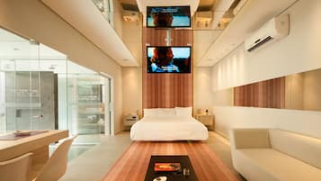 デラックス ルーム | ミニバー、遮光カーテン、WiFi (無料)、ベッドシーツ
