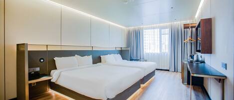 Premium bedding, in-room safe, individually decorated, desk