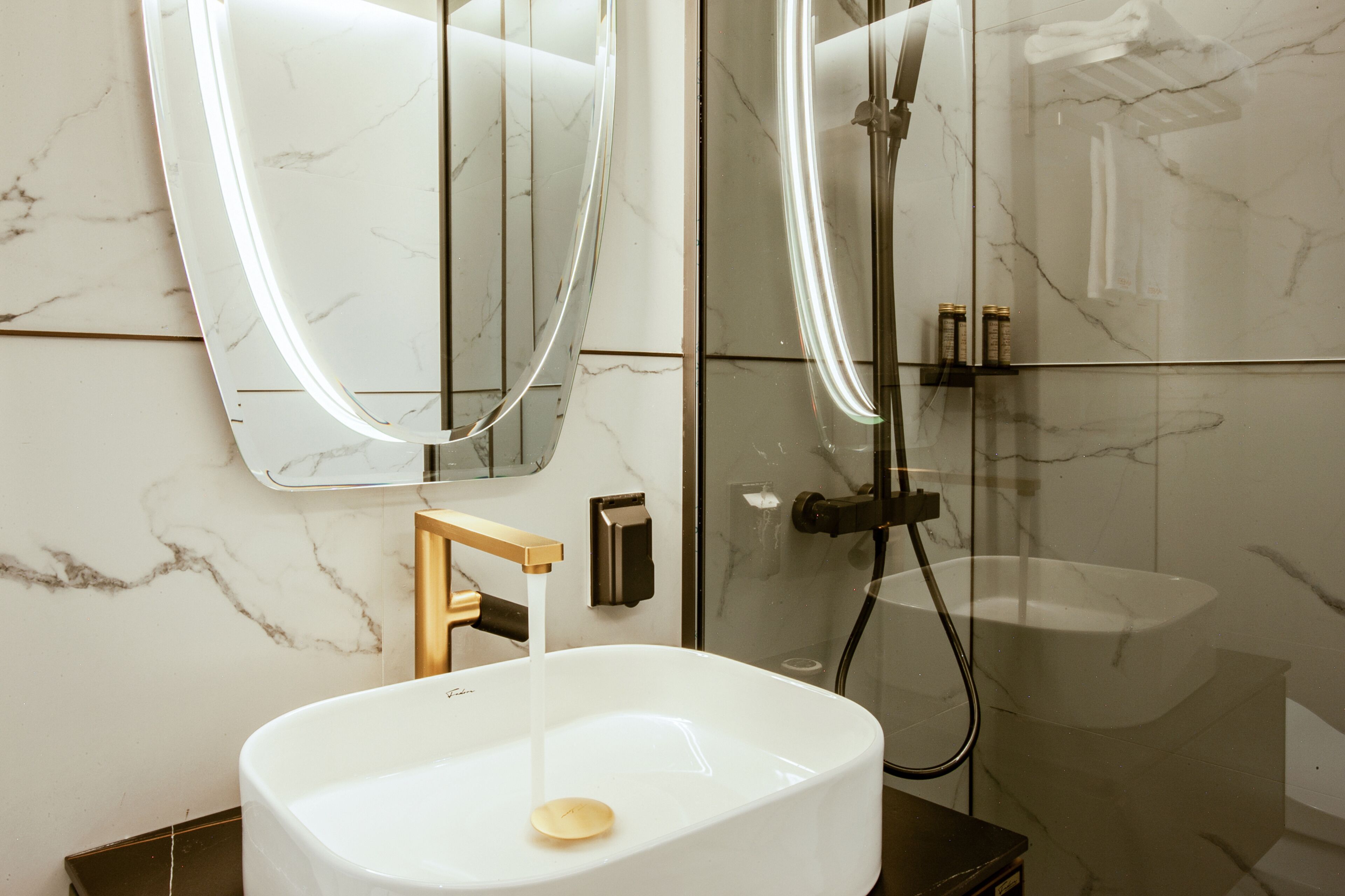 free toiletries, hair dryer, bathrobes, slippers