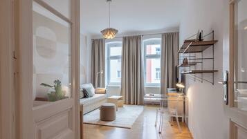 Apartment, 1 Schlafzimmer, Küche | Hochwertige Bettwaren, Minibar, Schreibtisch
