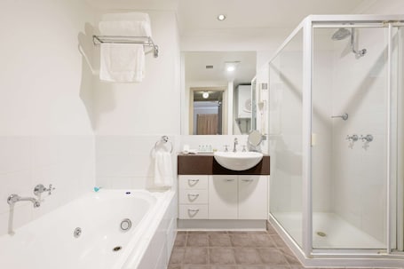 Designer toiletries, hair dryer, bathrobes, slippers. Ringwood Royale
