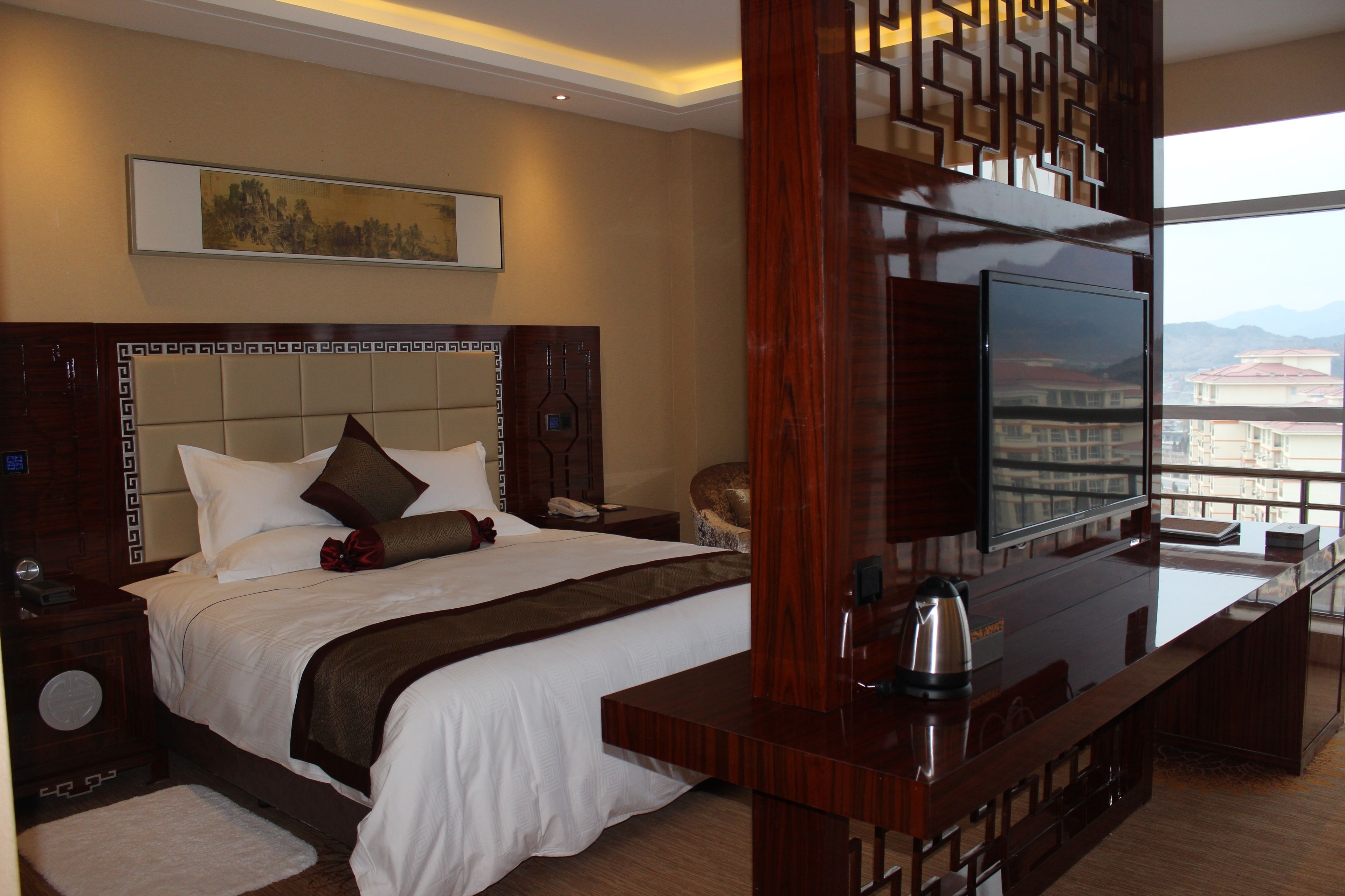 desk, blackout curtains, iron/ironing board, rollaway beds