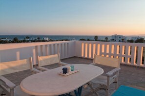 Deluxe Apartment, 1 Bedroom, Sea View | Beach/ocean view - Dolphin Kastraki Studios (Naxos)