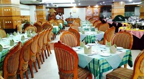 Lunch and dinner served, local cuisine