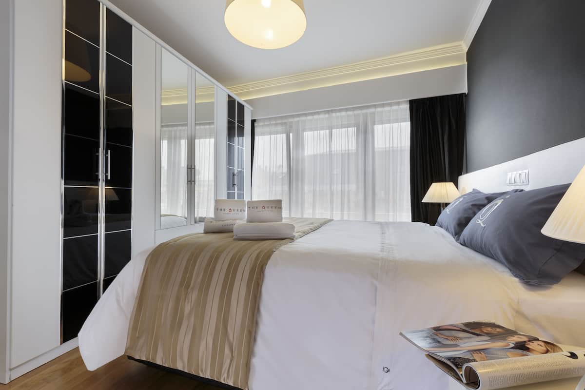 Appartamento Executive, 1 camera da letto, terrazzo | 1 camera, lenzuola Frette, biancheria da letto di alta qualità