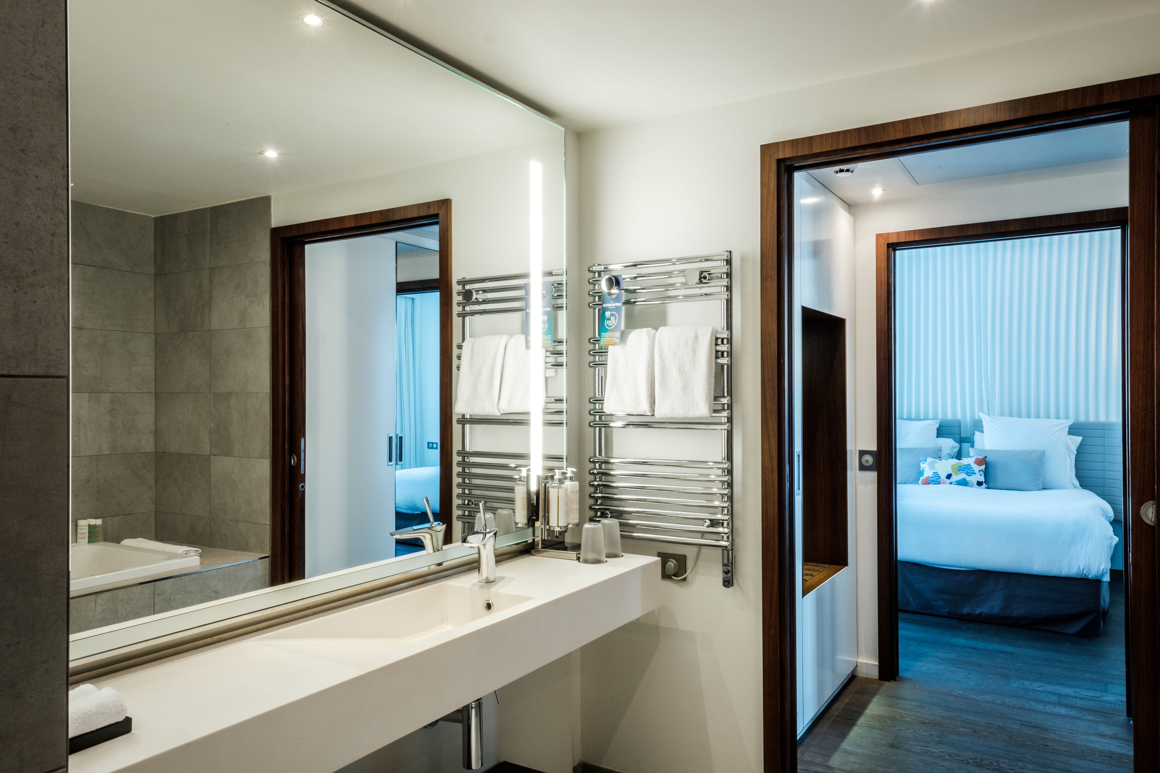 eco-friendly toiletries, hair dryer, bathrobes, slippers