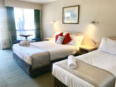 Select Comfort beds, in-room safe, desk, blackout curtains. Burwood East Motel