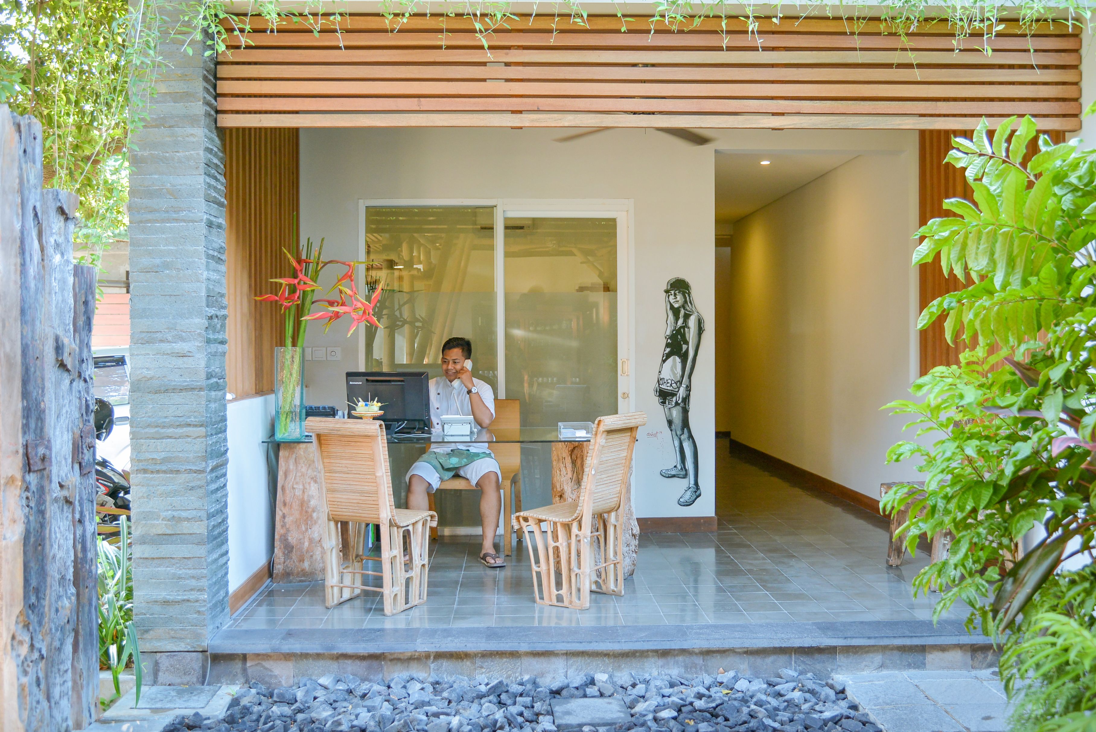 Quiosque de check-in/check-out