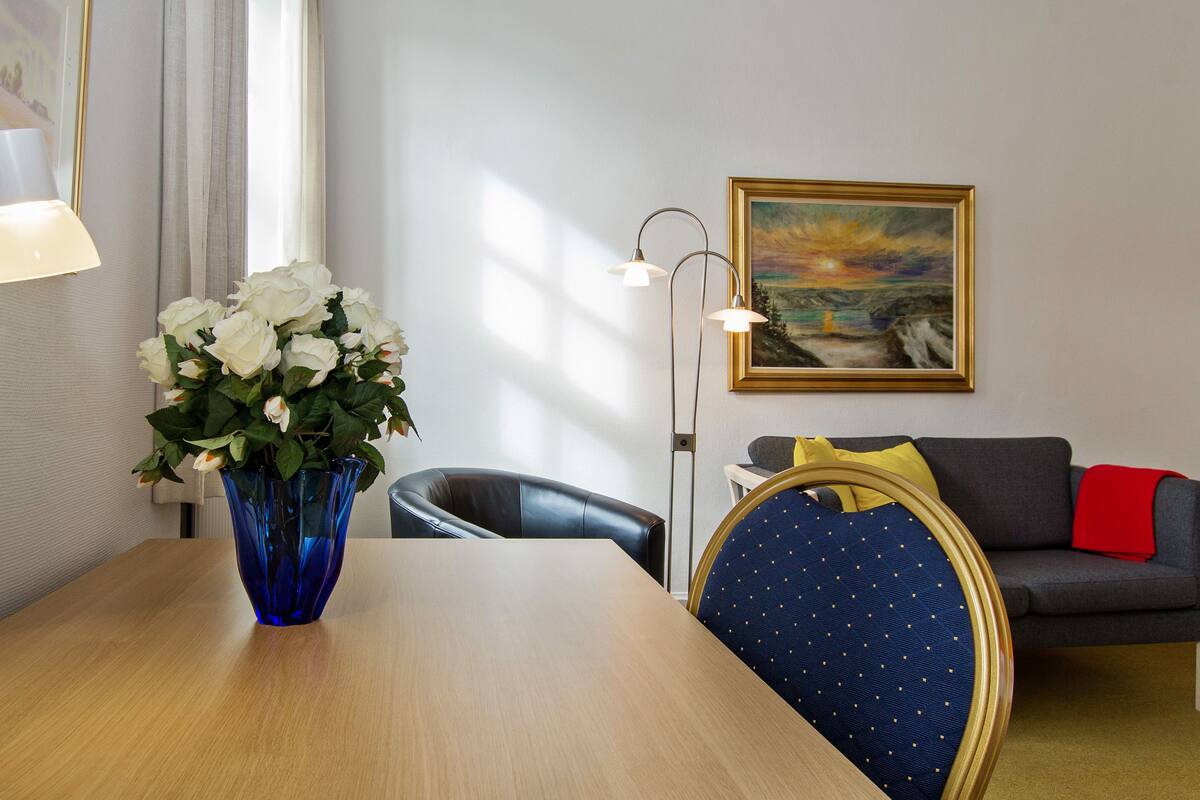Hypo-allergenic bedding, individually furnished, desk, blackout curtains