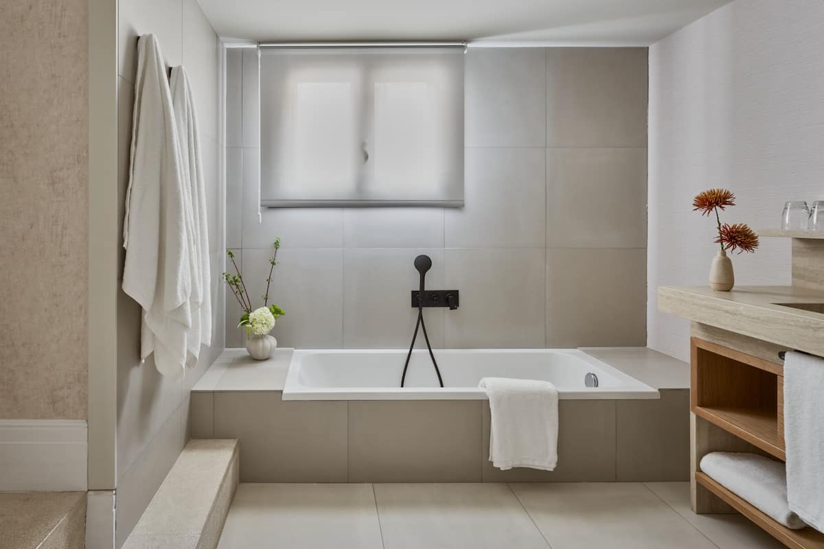 preferential room | bathroom | designer toiletries, hair dryer, bathrobes, slippers