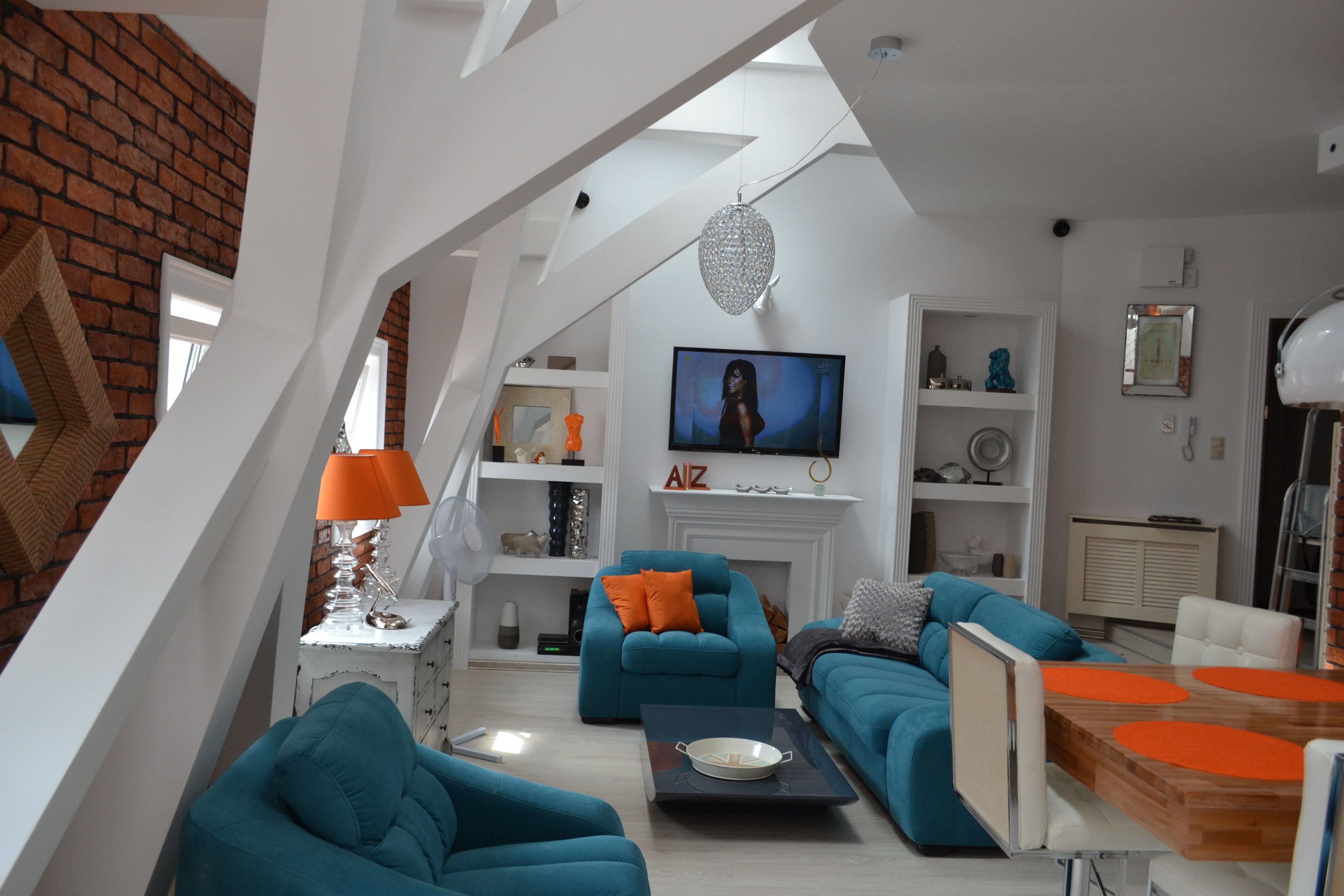 Suite | Wohnzimmer | LED-Fernseher, Kamin, DVD-Player