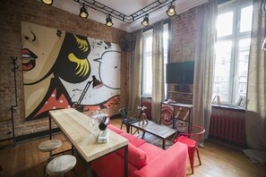 Design appartement | Lakens van Egyptisch katoen, individueel gedecoreerd, een bureau