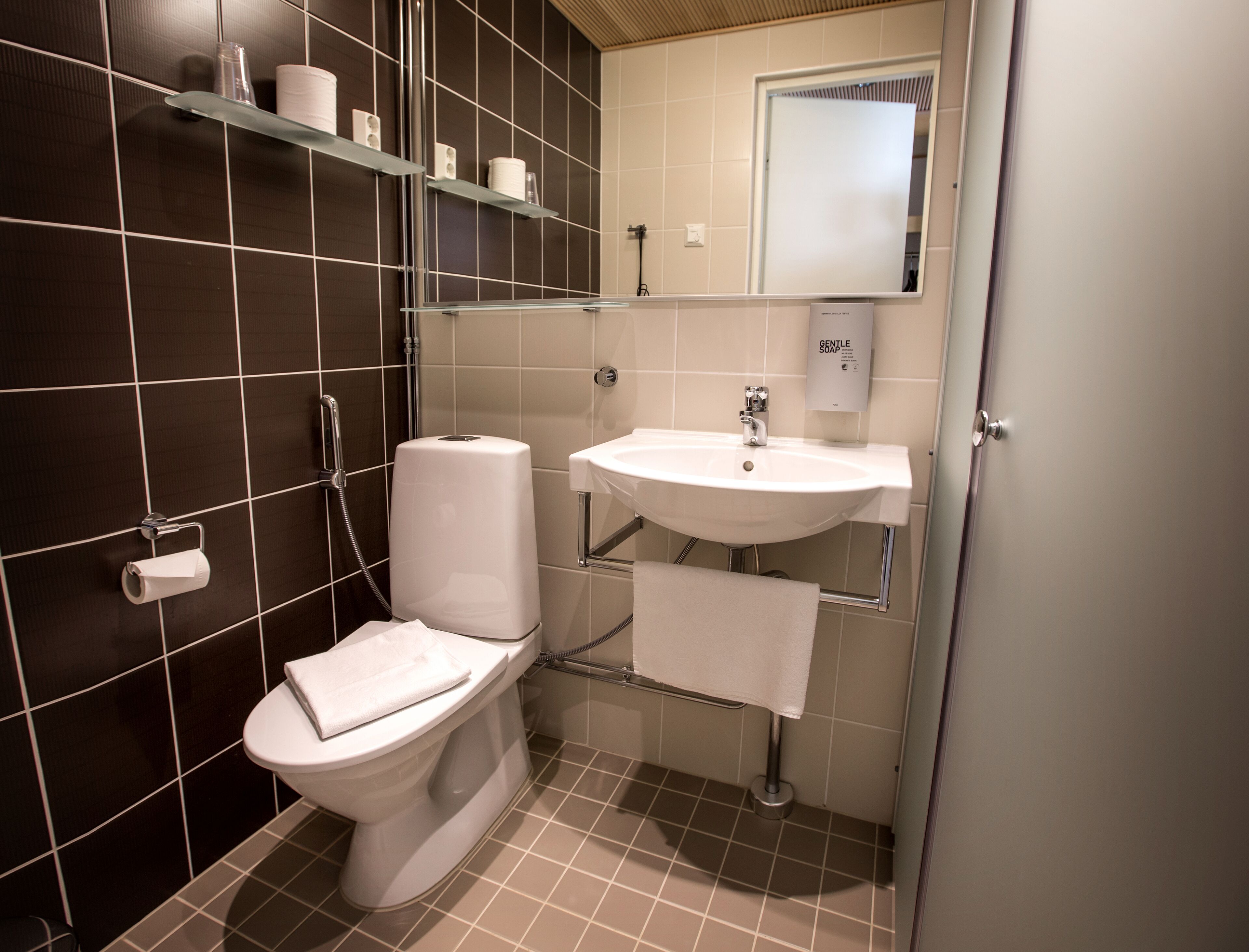 shower, designer toiletries, hair dryer, bidet