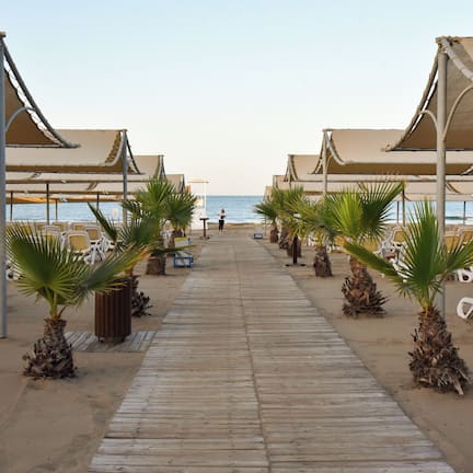 Private beach, beach volleyball