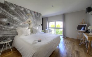 Premium bedding, pillowtop beds, in-room safe, individually decorated