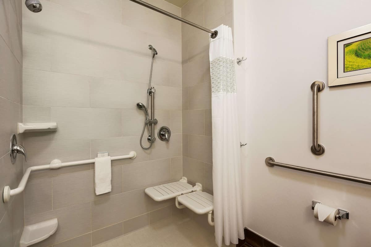 Free toiletries, hair dryer, bathrobes, towels