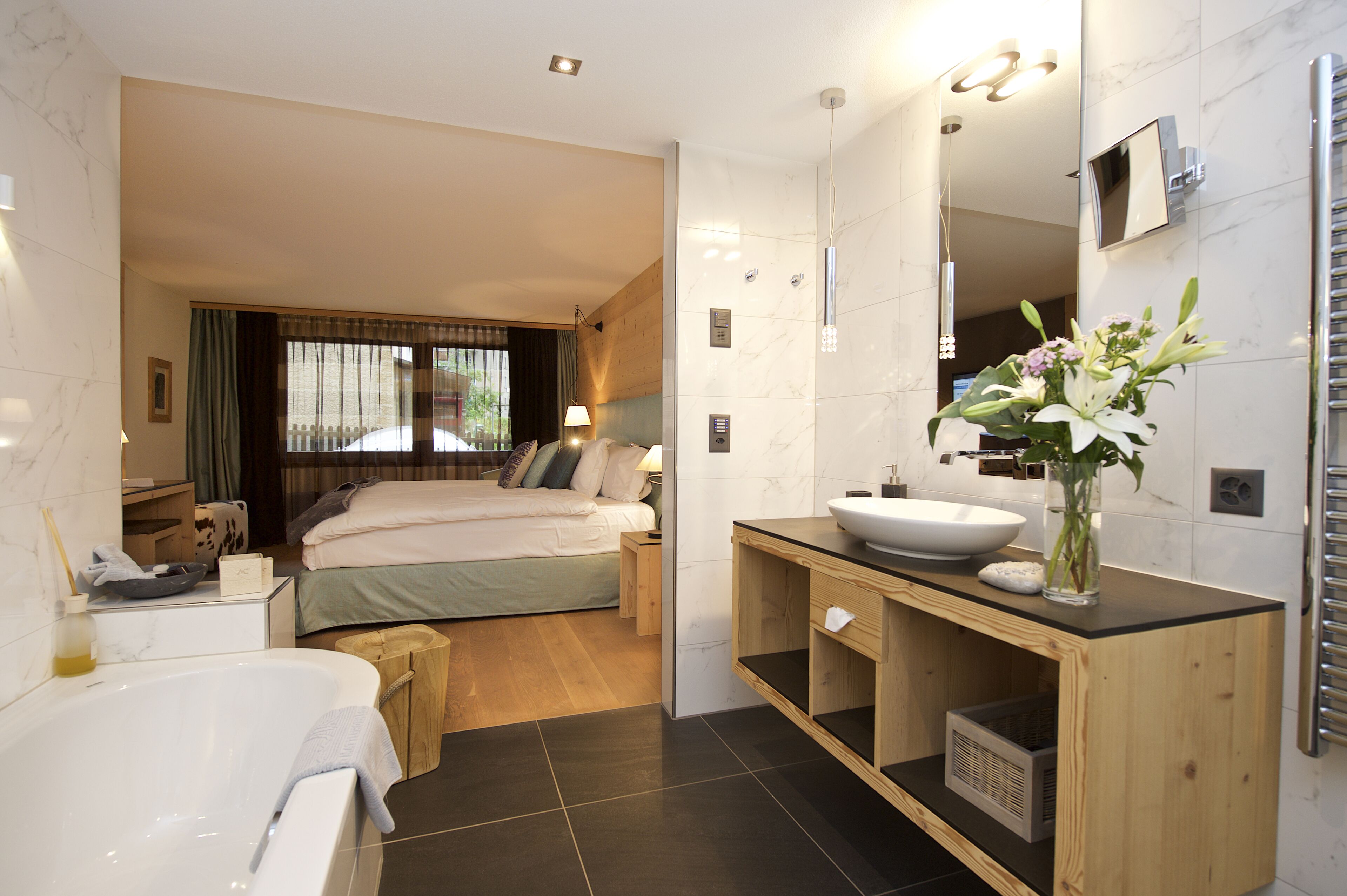 free toiletries, hair dryer, bathrobes, slippers