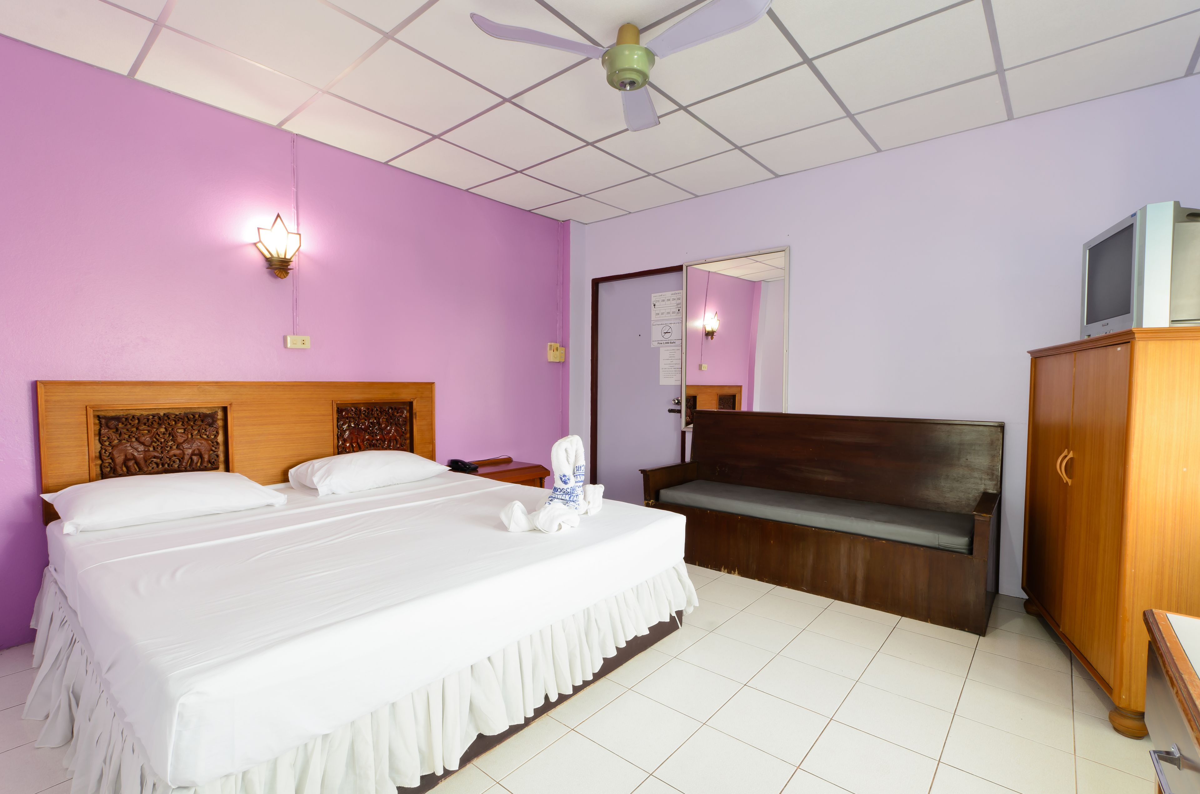 superior room with fan & hot shower | blackout curtains, free wifi, bed sheets